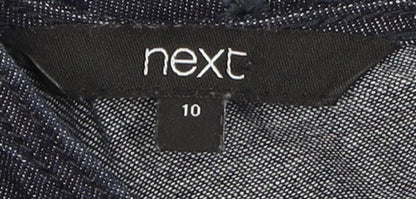 Next Women's Denim Dress, Size 10, Short Sleeve, Multicoloured