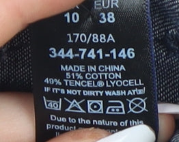 Next Women's Denim Dress, Size 10, Short Sleeve, Multicoloured