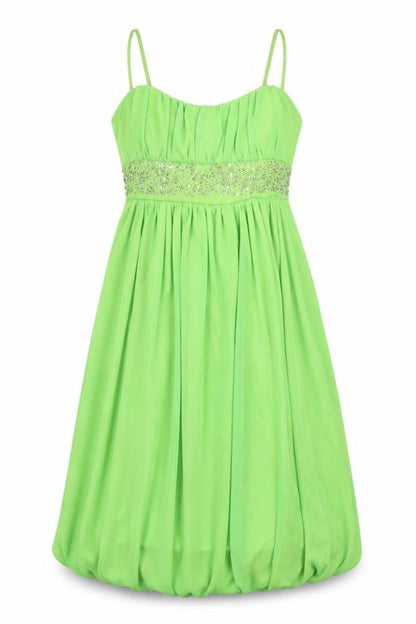 Ruby Rox Women's Green Dress, Size S, Beaded, Sleeveless
