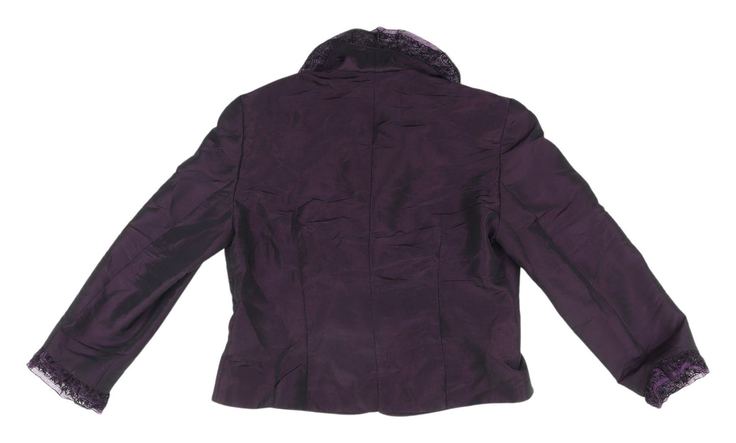 John Bentley Women's Purple Lace Accent Jacket Size 12