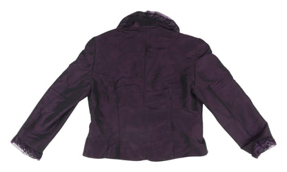 John Bentley Women's Purple Lace Accent Jacket Size 12