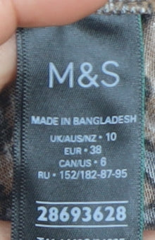 Womens UK Size 10 Marks and Spencer Beige Basic Top