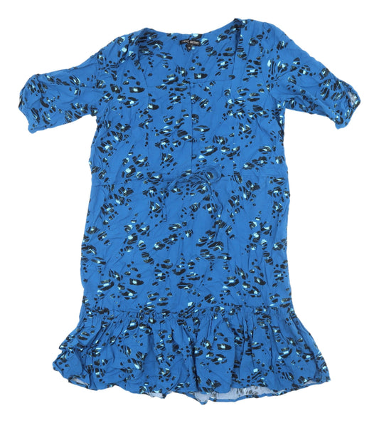 Next Petite Women's Blue Geometric Dress Size 12