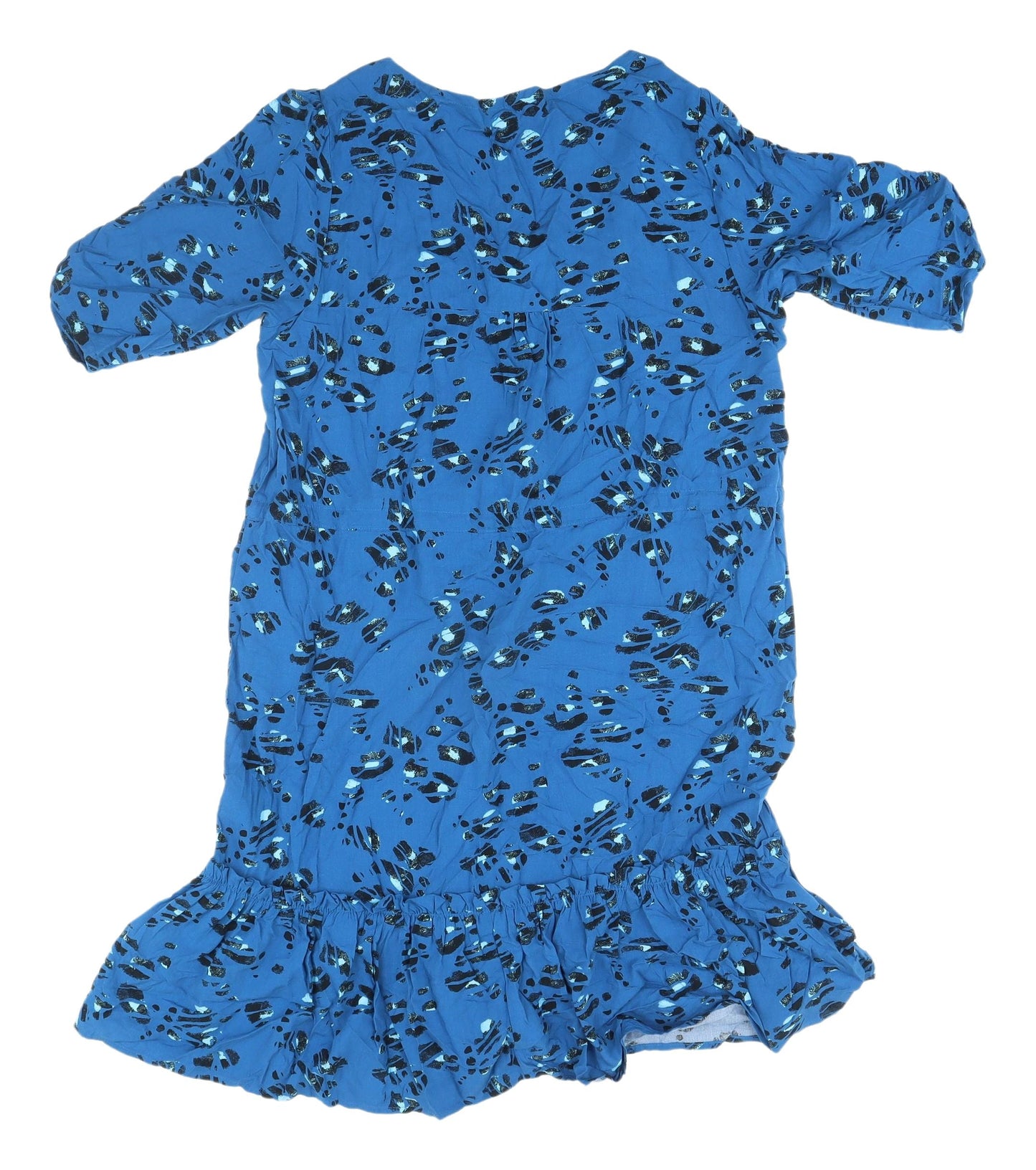 Next Petite Women's Blue Geometric Dress Size 12