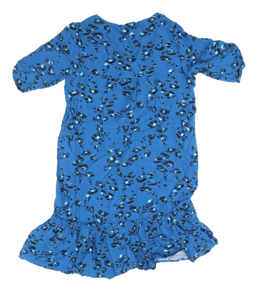 Next Petite Women's Blue Geometric Dress Size 12