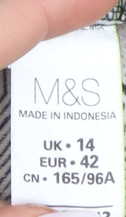 Womens UK Size 14 Marks and Spencer Multicoloured Classic Blouse