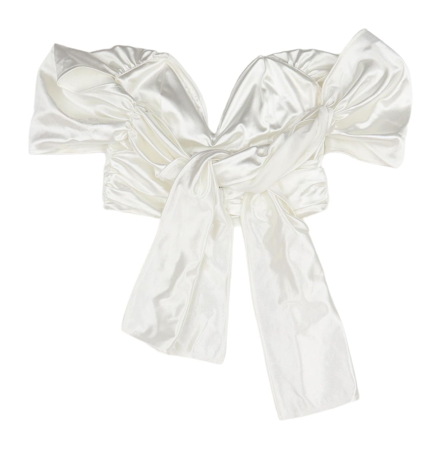 Womens UK Size 8 PRETTYLITTLETHING White Wrap Blouse