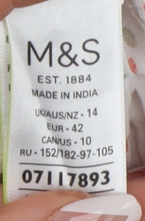 Womens UK Size 14 Marks and Spencer White Basic Blouse