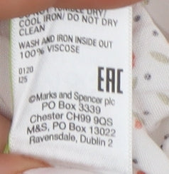 Womens UK Size 14 Marks and Spencer White Basic Blouse