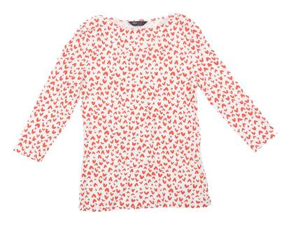 Womens UK Size 10 Marks and Spencer Multicoloured Basic T-Shirt