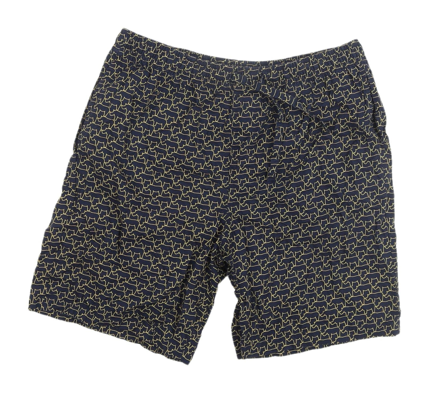 Marks and Spencer Women's Black Animal Print Rhino Shorts M