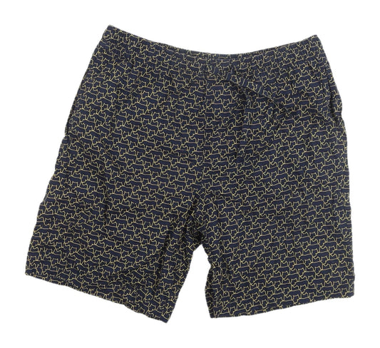 Marks and Spencer Women's Black Animal Print Rhino Shorts M