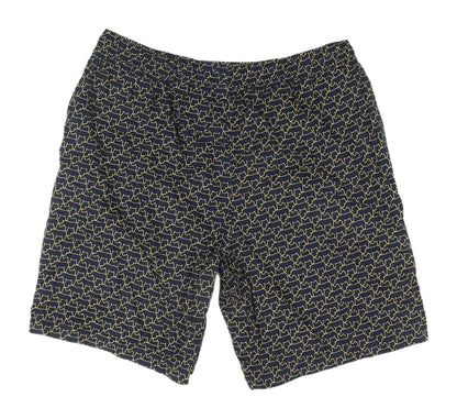 Marks and Spencer Women's Black Animal Print Rhino Shorts M