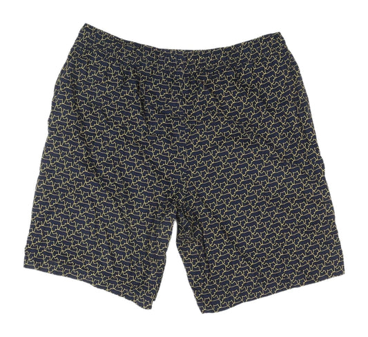 Marks and Spencer Women's Black Animal Print Rhino Shorts M