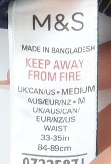 Marks and Spencer Women's Black Animal Print Rhino Shorts M