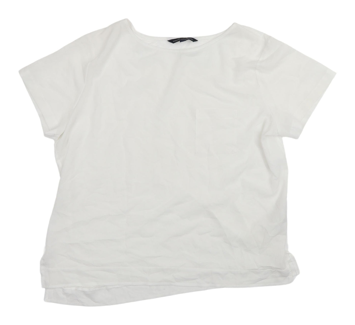 French Connection White XL Women's T-Shirt Casual