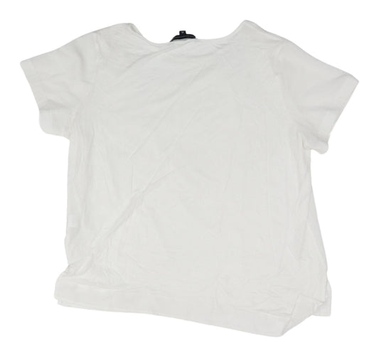 French Connection White XL Women's T-Shirt Casual
