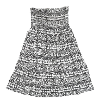 Tease Women's Black Geometric Bandeau Summer Dress