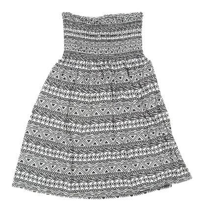 Tease Women's Black Geometric Bandeau Summer Dress