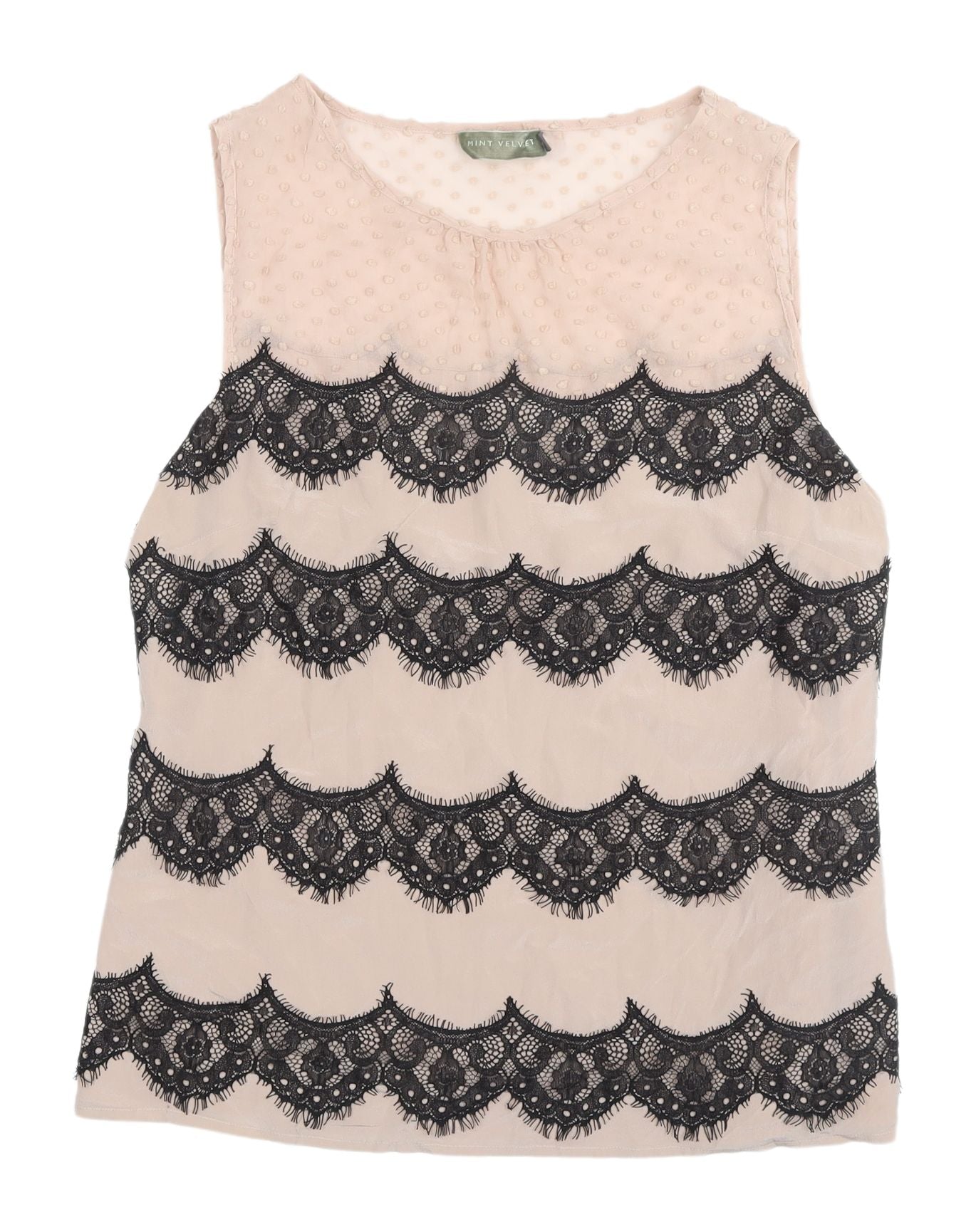 Womens UK Size 14 Mint Velvet Beige Camisole Blouse