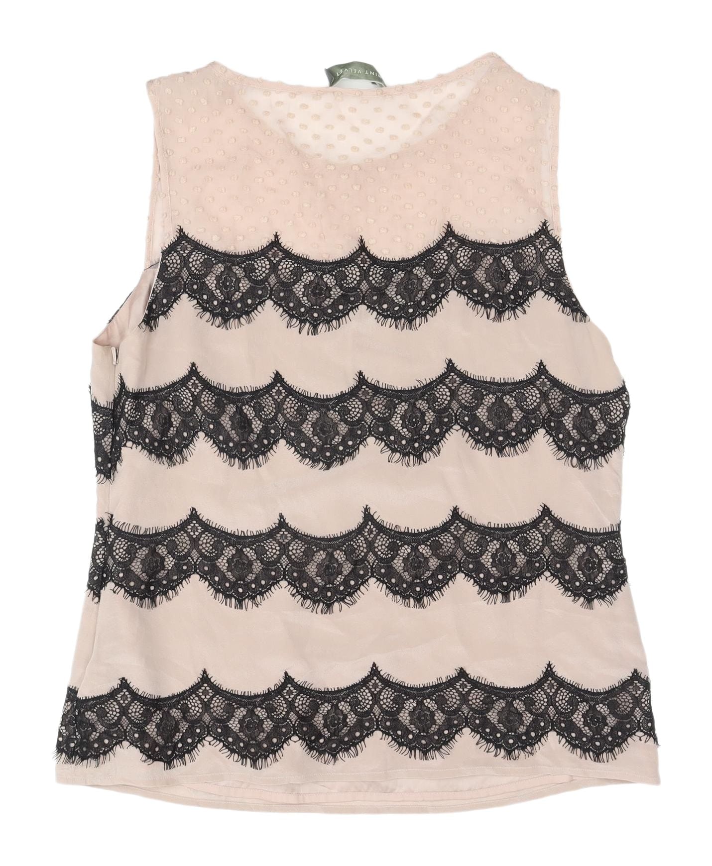 Womens UK Size 14 Mint Velvet Beige Camisole Blouse