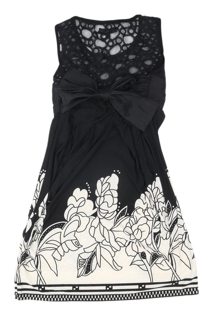 Heaven Women's Black & White Sleeveless Dress, Size 12
