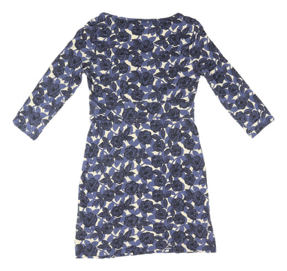 Boden Women's Blue Floral Sheath Dress Size 10
