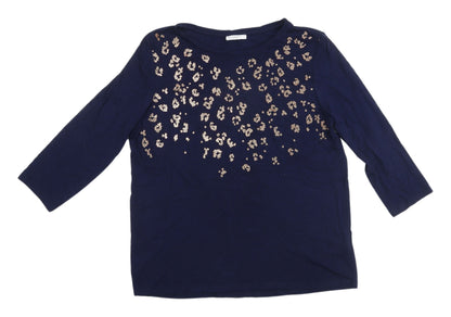Womens UK Size L Encuentro Blue Basic T-Shirt