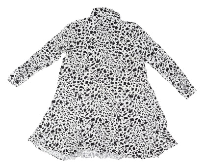 Apricot Women's Black & White Shirt Dress - Size 12