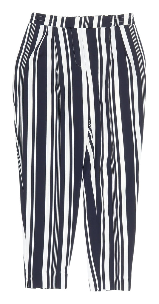 Womens UK Size S Zara Regular Fit Cropped Multicoloured Trousers