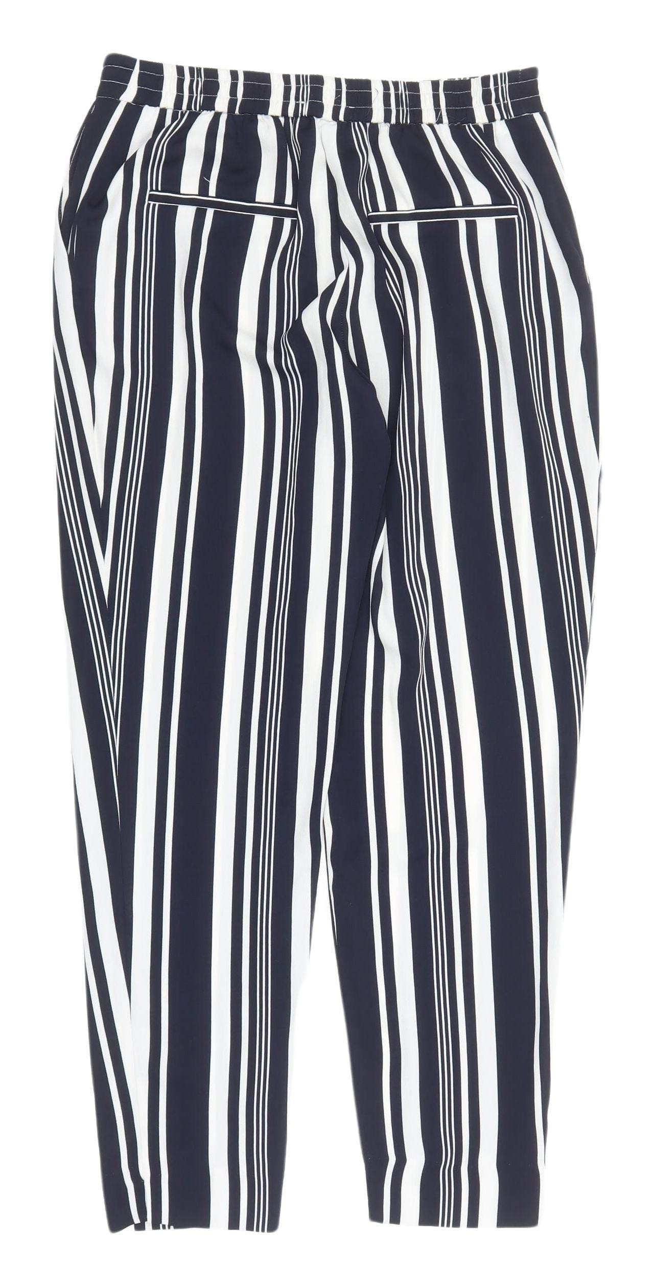 Womens UK Size S Zara Regular Fit Cropped Multicoloured Trousers