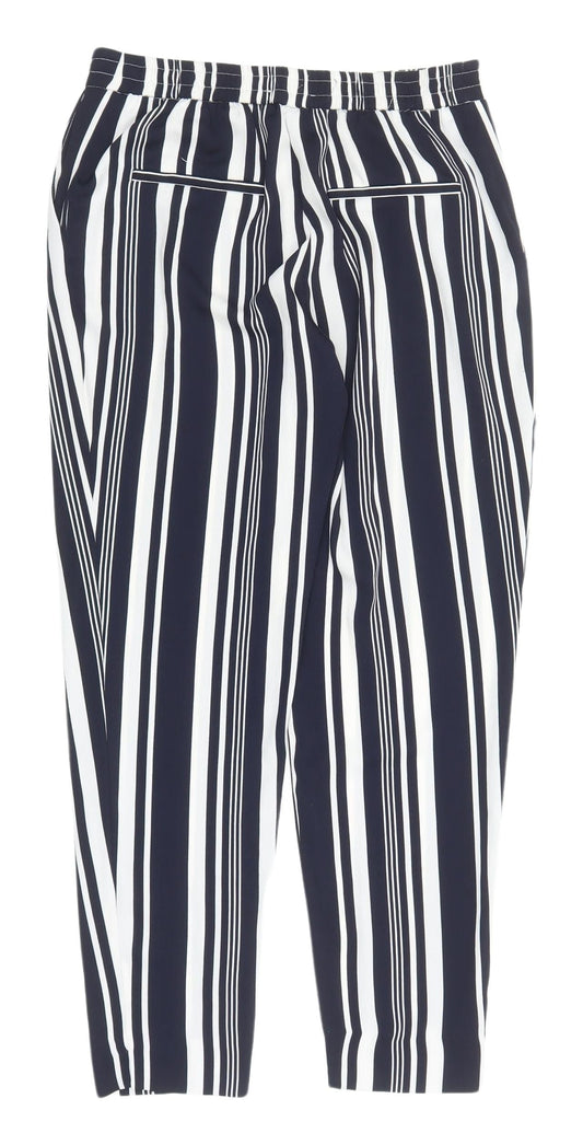 Womens UK Size S Zara Regular Fit Cropped Multicoloured Trousers