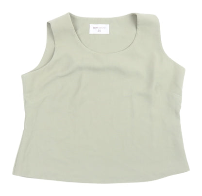 Womens UK Size 20 Bonmarché Green Basic Tank
