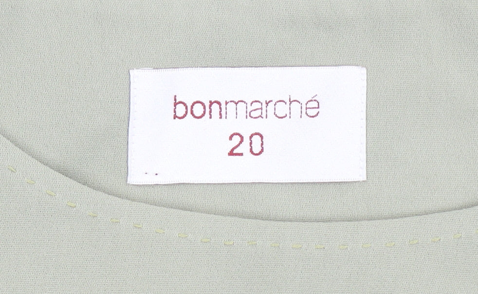 Womens UK Size 20 Bonmarché Green Basic Tank