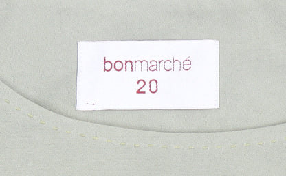 Womens UK Size 20 Bonmarché Green Basic Tank