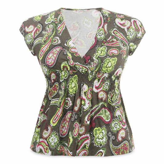 Womens UK Size XL Yessica Multicoloured Wrap Blouse