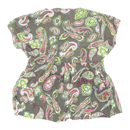 Womens UK Size XL Yessica Multicoloured Wrap Blouse