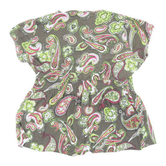 Womens UK Size XL Yessica Multicoloured Wrap Blouse