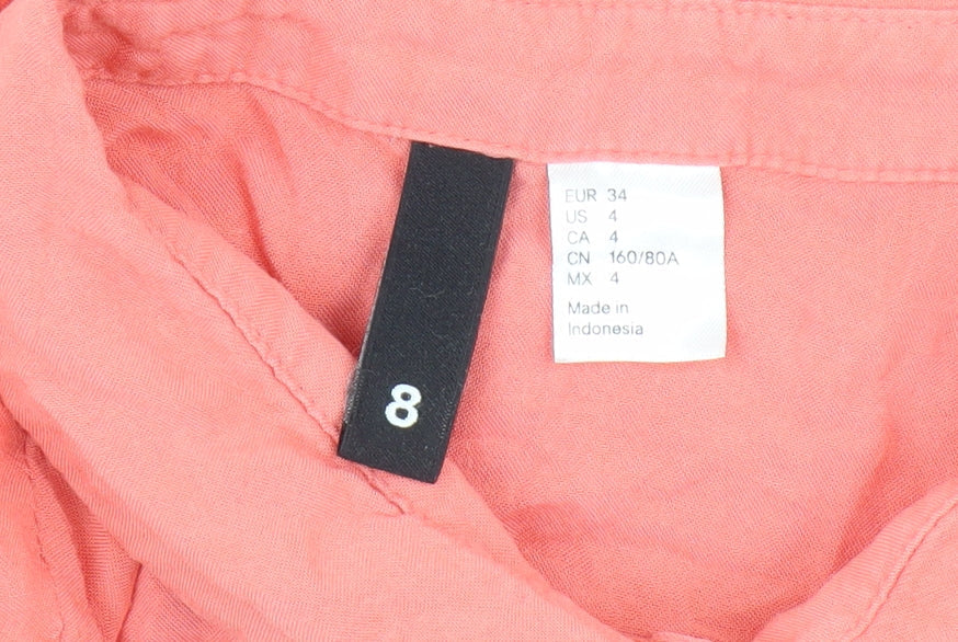 Womens UK Size 6 H&M Pink  Button-Up