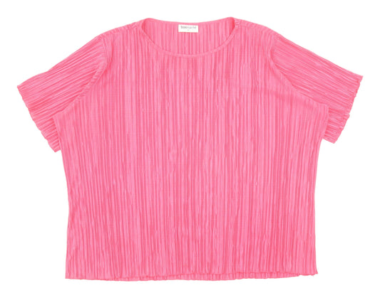 Womens UK Size 12 Bonmarché Pink Basic Blouse