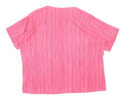 Womens UK Size 12 Bonmarché Pink Basic Blouse