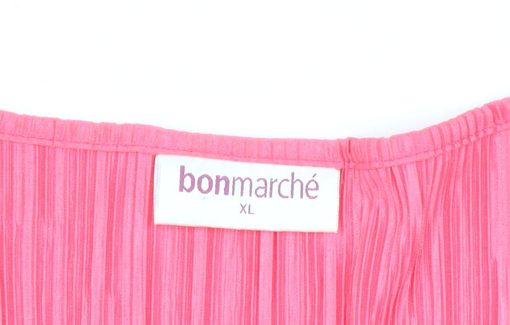 Womens UK Size 12 Bonmarché Pink Basic Blouse