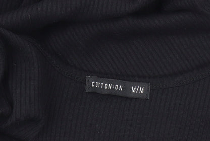 Cotton On Black Bodycon Dress M Women Sleeveless Casual