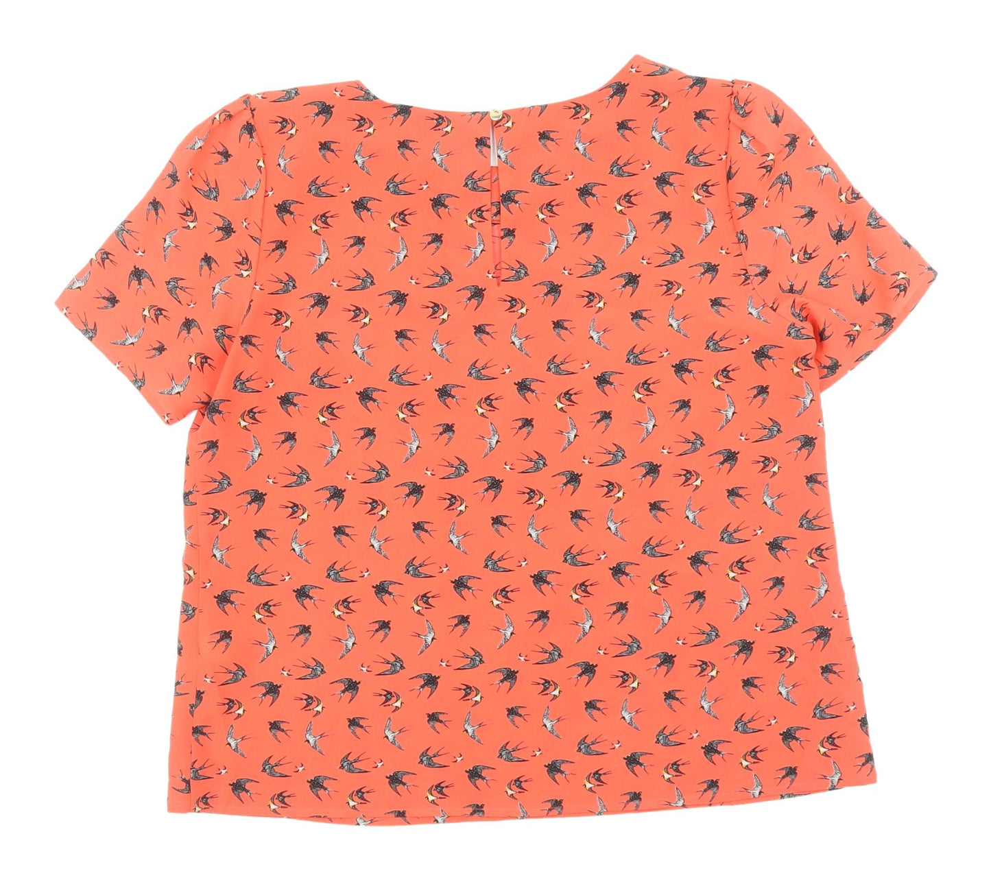 Womens UK Size 14 Oasis Orange Basic Blouse