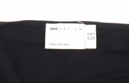 Womens UK Size 12 ASOS Black Wrap Blouse