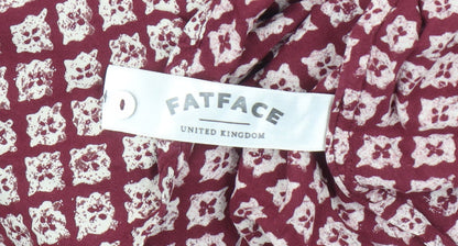 FatFace Women's Multicoloured Geometric Blouse Size 10