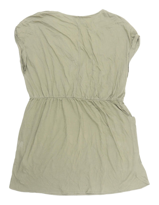 Next Women's Green Wrap Dress with Pockets, Size 18