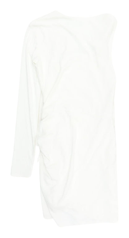 Zara Women's Ivory Sheath Dress XS Party Chic