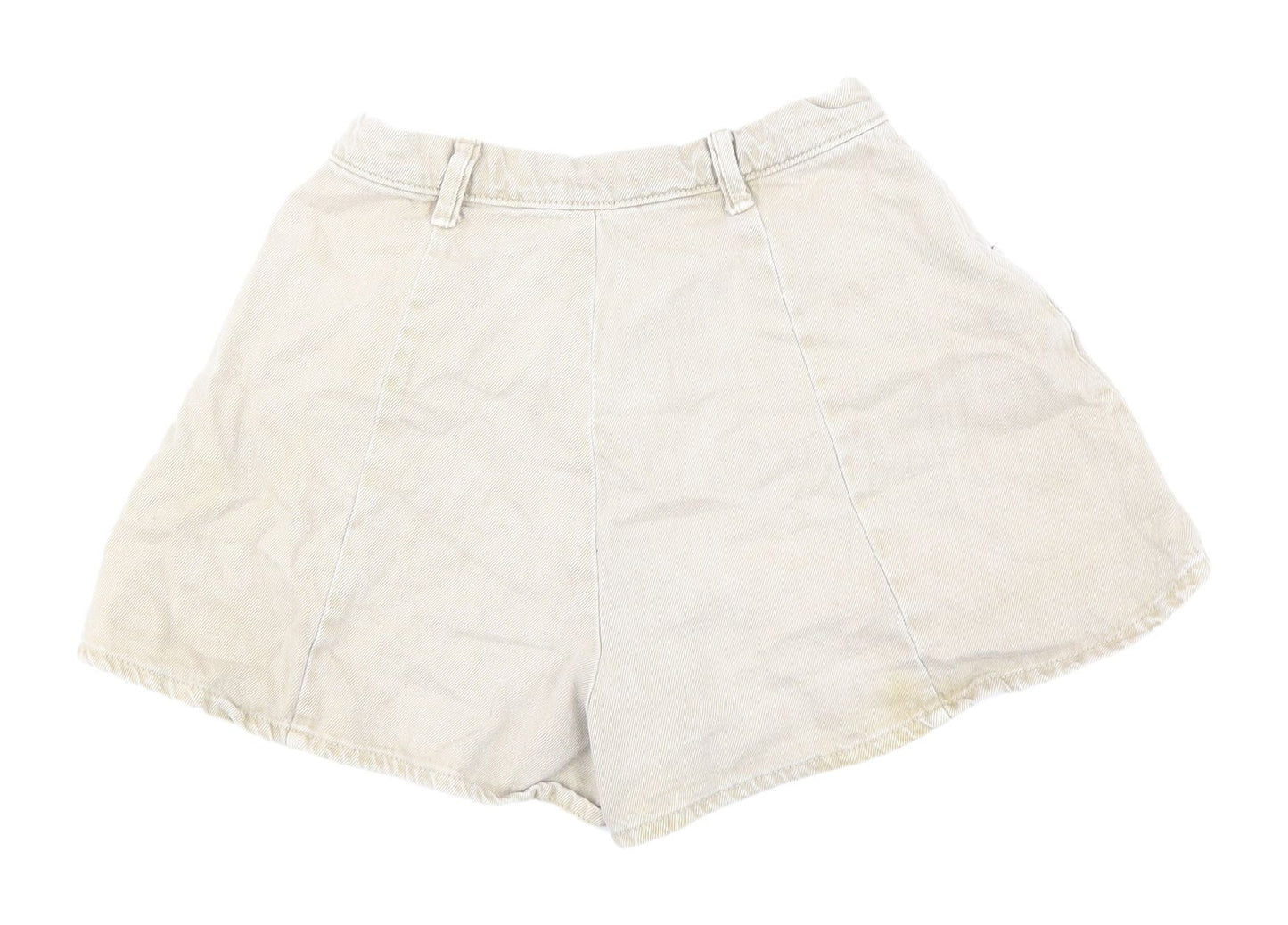 Bershka Women's Beige High Rise Chino Shorts Size 8