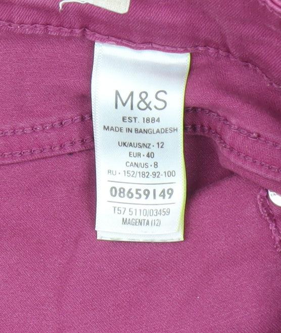 Womens UK Size 12 Marks and Spencer Regular Fit Skinny Purple Jeans